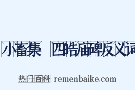 小畜集·四皓庙碑反义词是什么意思的图片